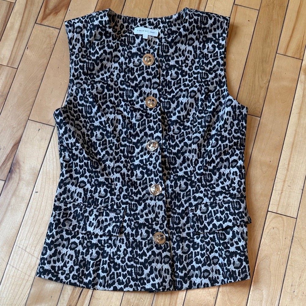 Leopard Vest Sleeveless Top